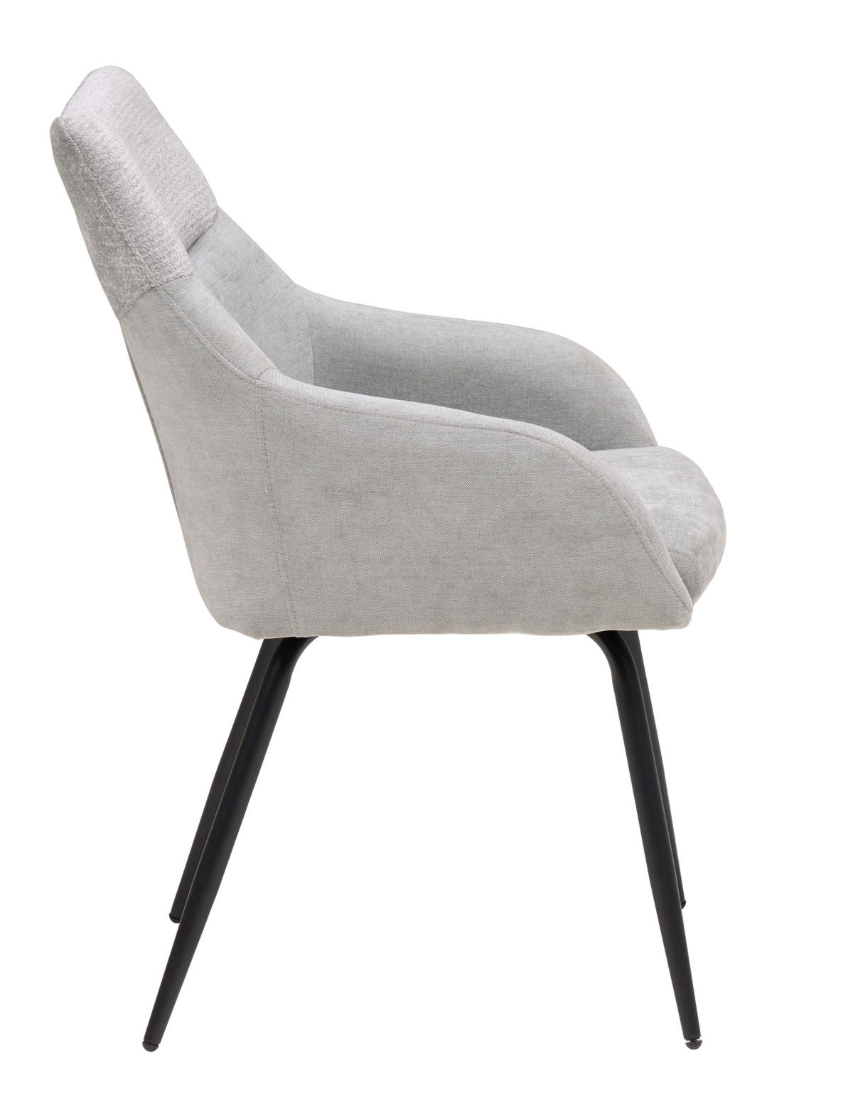 ARMLEHNSTUHL   Chenille  - Schwarz/Grau, Basics, Textil/Metall (60/86/55cm) - Livetastic