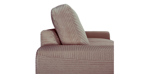 ECKSOFA Taupe Cord  - Taupe/Schwarz, KONVENTIONELL, Textil/Metall (150/240cm) - Carryhome