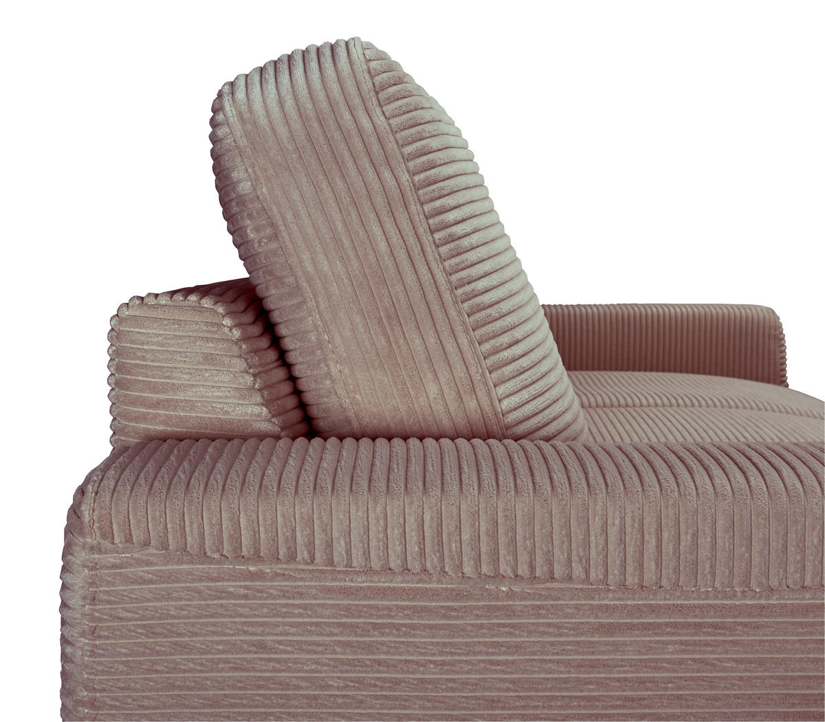 ECKSOFA Taupe Cord  - Taupe/Schwarz, KONVENTIONELL, Textil/Metall (150/240cm) - Carryhome