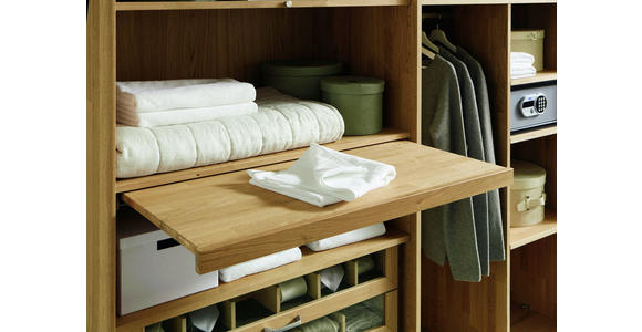 DREHTÜRENSCHRANK in massiv, Sperrholz Wildeiche Eichefarben - Eichefarben/Braun, Natur, Holz/Holzwerkstoff (302/223/62cm) - Valnatura