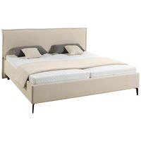 POLSTERBETT ELOS gepolstertes Kopfteil 160/200 cm  in Creme, Weiß  - Anthrazit/Creme, Design, Textil (160/200cm) - Musterring