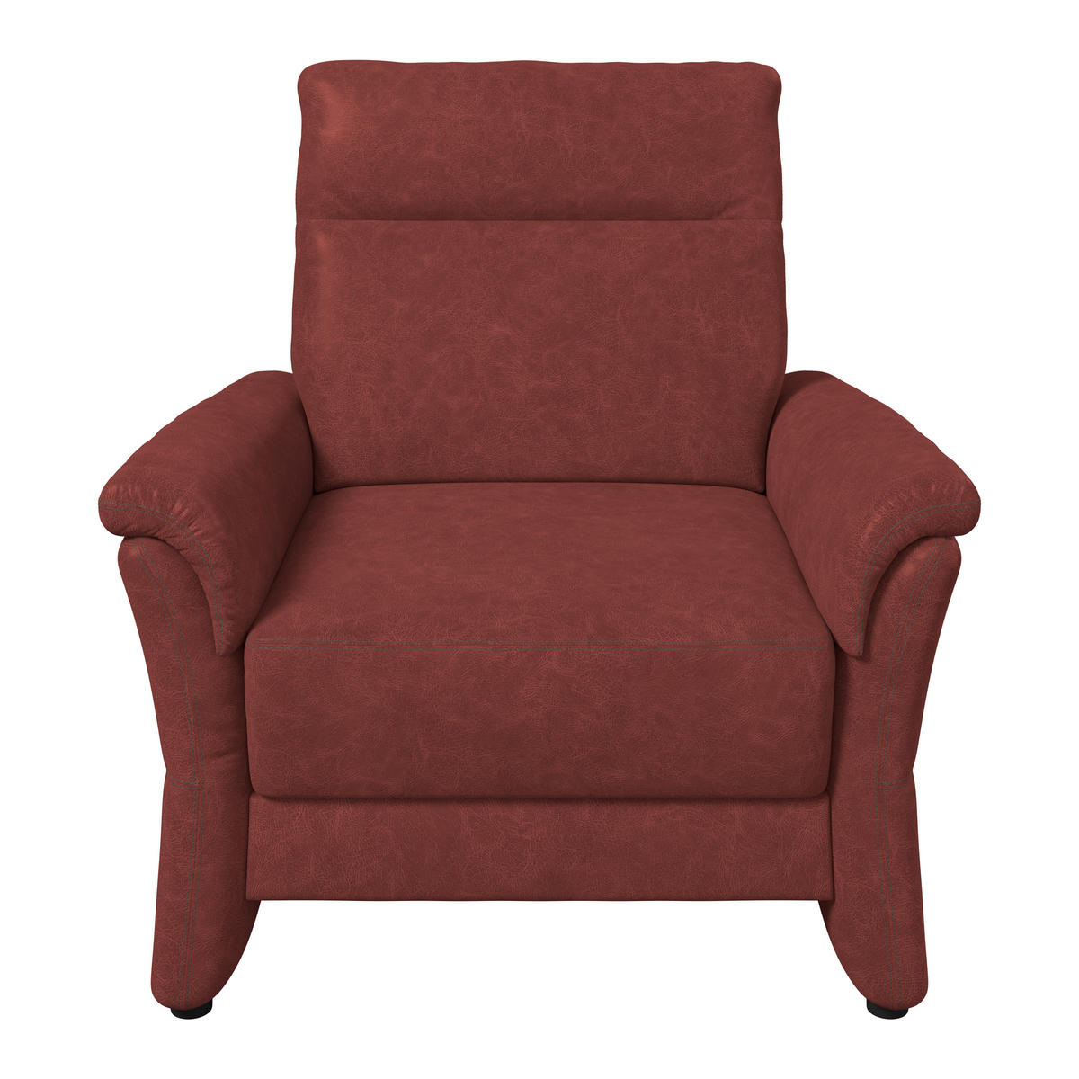 SESSEL Mikrofaser Rotbraun  - Rotbraun/Schwarz, Konventionell, Kunststoff/Textil (104/98/91cm) - Elegando