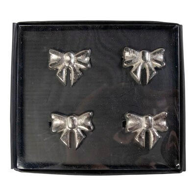 SERVIETTENRING   - Silberfarben, Basics, Metall (4,5/5cm) - X-Mas