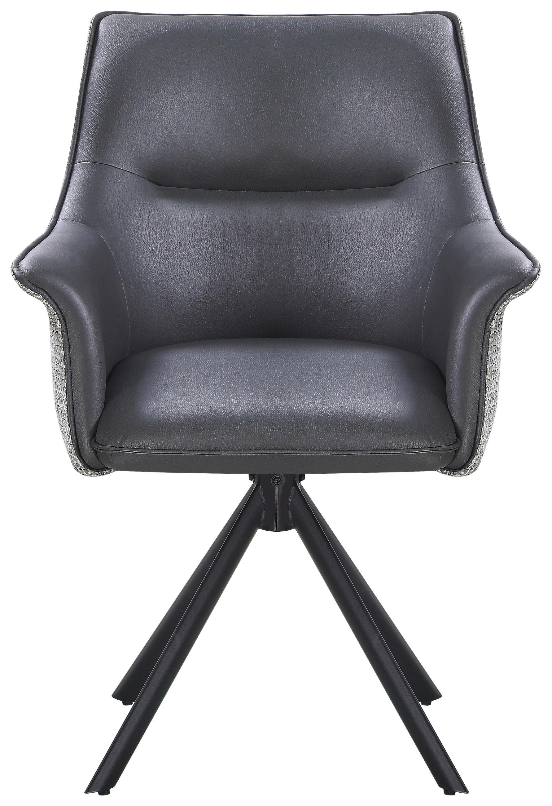 STOLICA S NASLONOM ZA RUKE  siva, crna, svijetlo siva  metal, tekstil      - siva/svijetlo siva, Moderno, metal/tekstil (68/86/68cm) - Livetastic