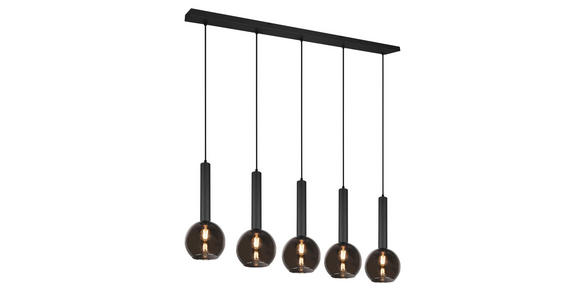 HÄNGELEUCHTE  - Schwarz, Trend, Glas/Metall (115cm) - Dieter Knoll