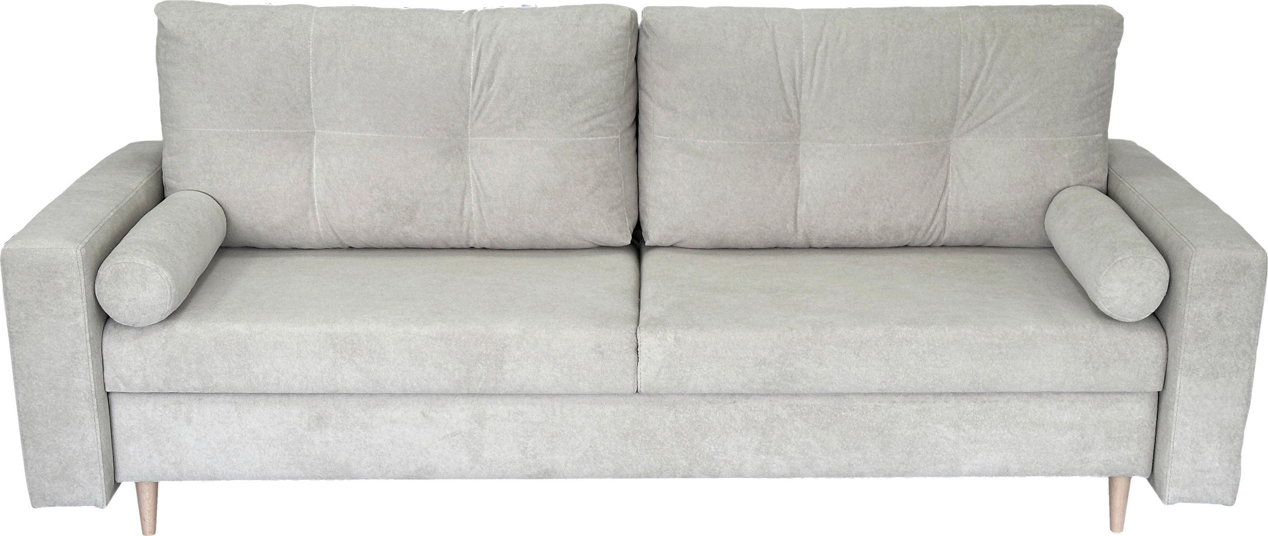 SCHLAFSOFA Cord Beige  - Beige/Schwarz, Design, Holz/Kunststoff (220/96/98cm) - MID.YOU