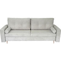 SCHLAFSOFA  mit Liegefunktion Cord Beige  - Beige/Schwarz, Design, Holz/Kunststoff (220/96/98cm) - MID.YOU