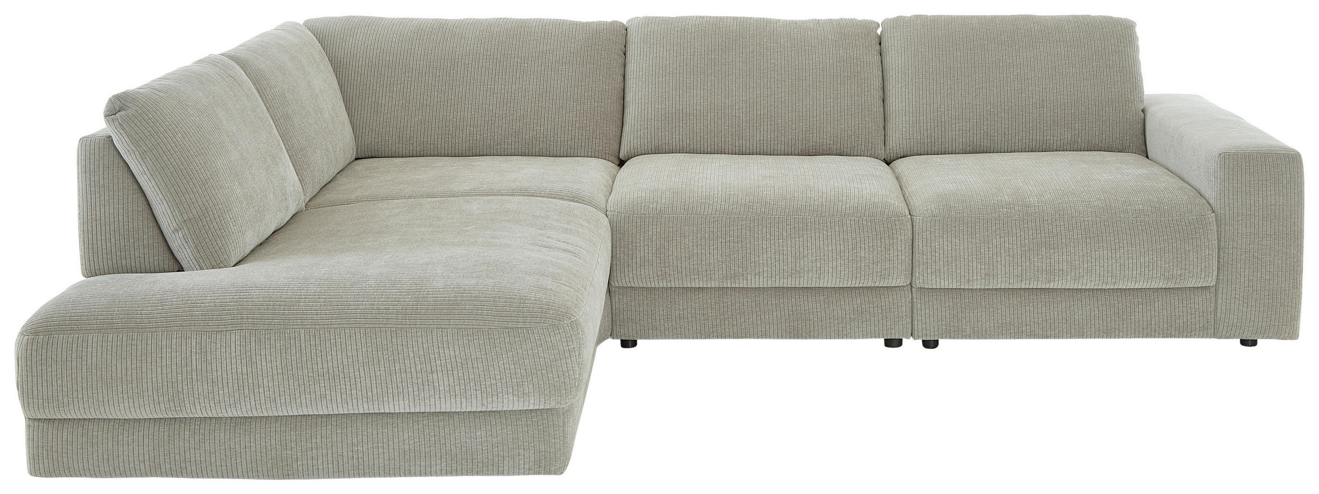 ECKSOFA Niels Andersson Silberfarben Chenille, Jacquard  - Silberfarben/Schwarz, Design, Kunststoff/Textil (242/316cm) - Niels Andersson