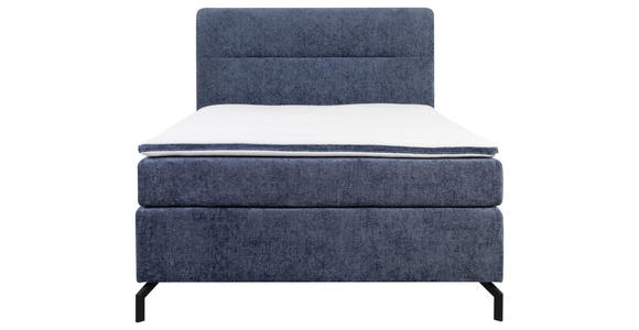 BOXSPRINGBETT 140/200 cm  in Blau  - Blau/Schwarz, Design, Textil/Metall (140/200cm) - Esposa