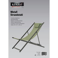 STRANDLIEGE 95/90/61 cm  - Hellgrün, Basics, Metall (95/90/61cm)