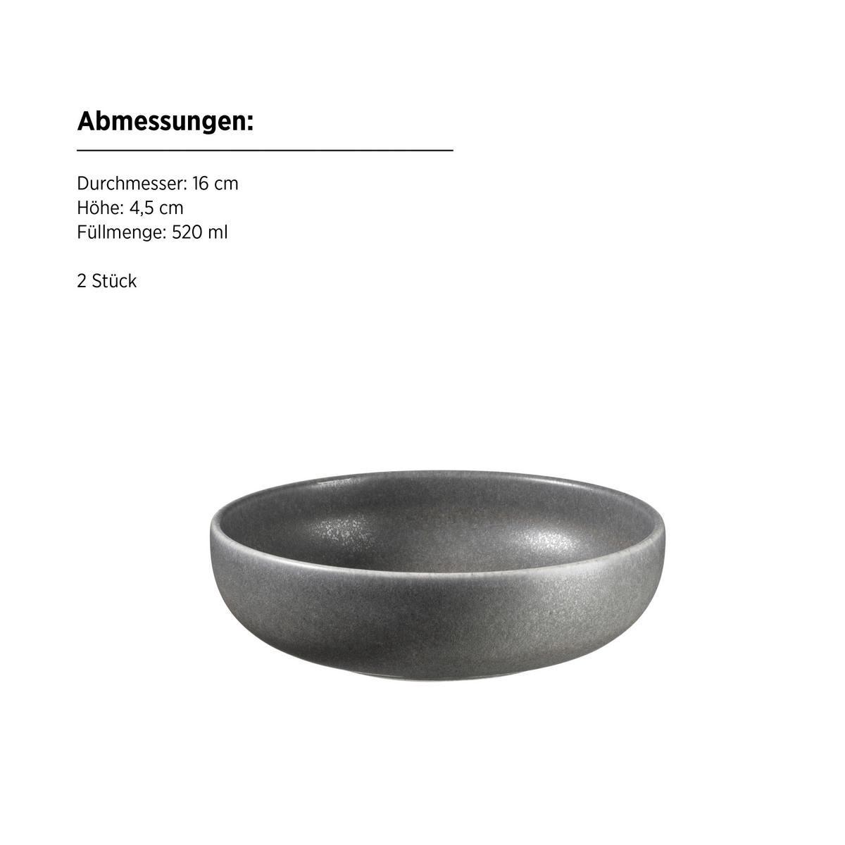 KOMBISERVICE Unico 8-teilig  - Anthrazit, Trend, Keramik - Mäser