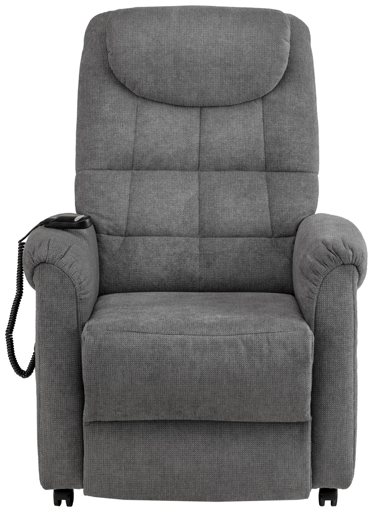 FERNSEHSESSEL in Mikrofaser Grau  - Schwarz/Grau, Konventionell, Kunststoff/Textil (83/113/92cm) - Xora