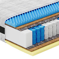 TASCHENFEDERKERNMATRATZE 180/200 cm, Höhe ca.: 26 cm, H4 = sehr fest, 7-Zonen - Grau, Basics, Textil (180/200cm) - Esposa