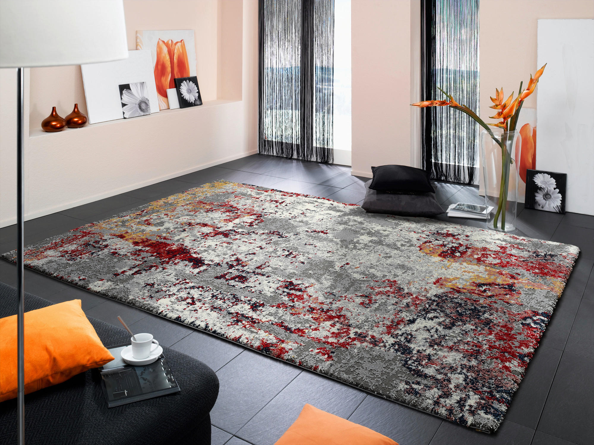 WEBTEPPICH 200/200 cm timeline Firework Multicolor  - Multicolor, Design, Textil (200/200cm) - Novel