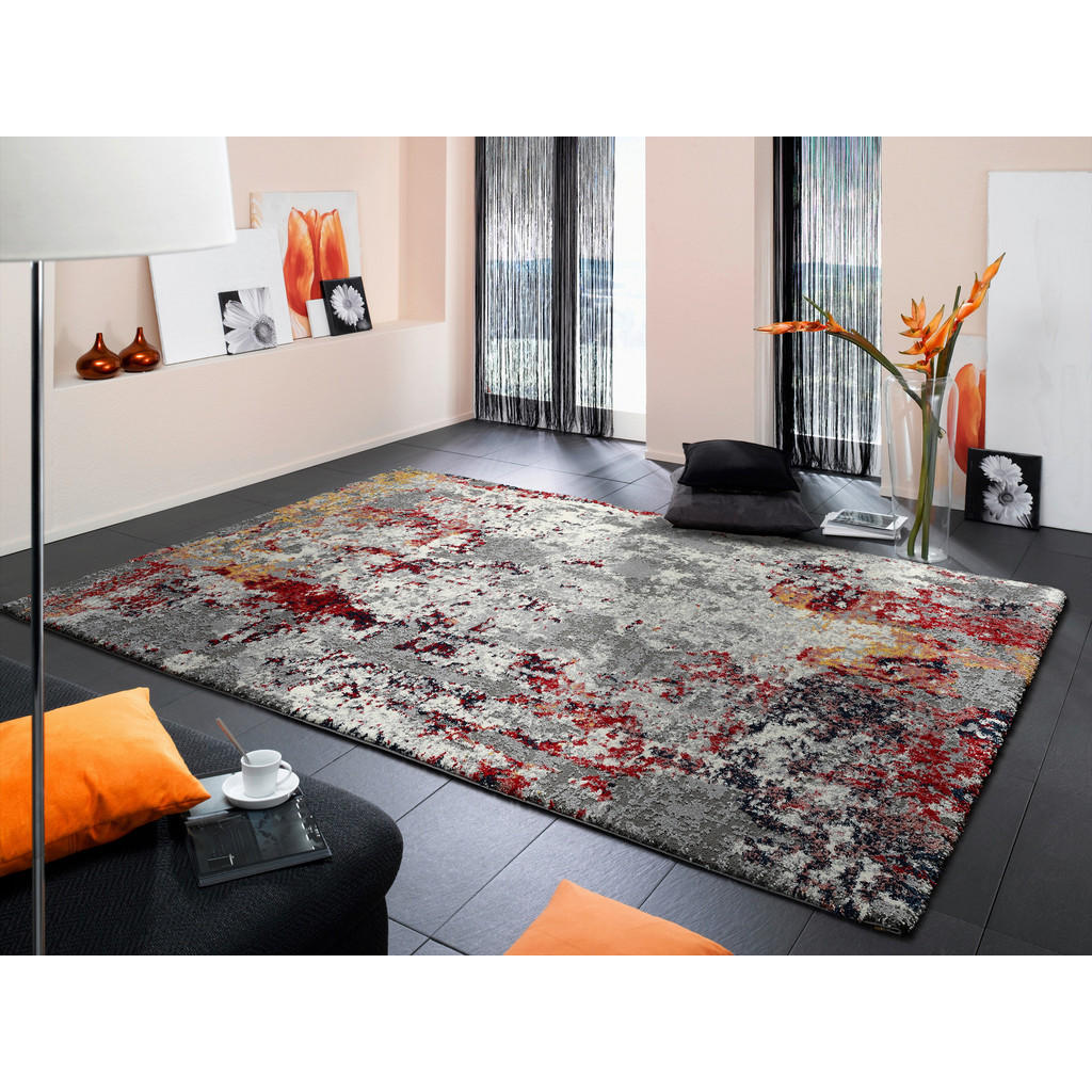 Thumbnail - Novel Webteppich Timeline Firework, Mehrfarbig, Textil, Vintage, rechteckig, 200x290 cm, Oeko-Tex® Standard 100, für Fuß...