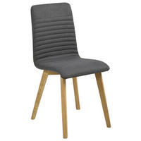 STUHL Webstoff Anthrazit, Eichefarben  - Eichefarben/Anthrazit, LIFESTYLE, Holz/Textil (42/90/43cm) - Livetastic
