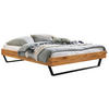 BETT 140/200 cm  in Anthrazit, Wildeiche  - Wildeiche/Anthrazit, KONVENTIONELL, Holz/Metall (140/200cm) - Hasena