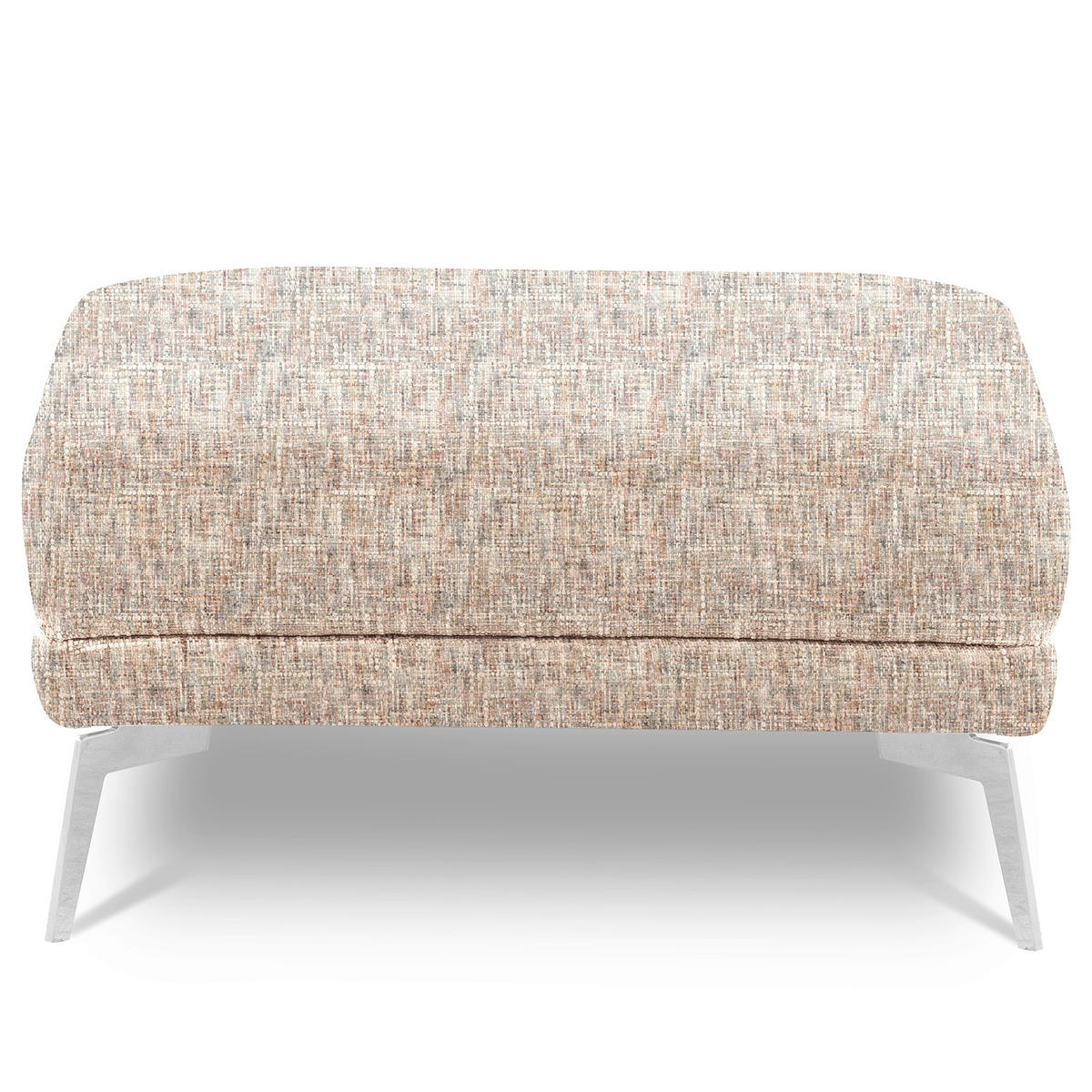 HOCKER Textil Blau, Gelb, Rot, Weiss  - Chromfarben/Blau, Design, Textil/Metall (96/45/80cm) - P & B