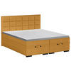 BOXSPRINGBETT 180/200 cm  in Senfgelb  - Senfgelb/Schwarz, Konventionell, Kunststoff/Textil (180/200cm) - home24