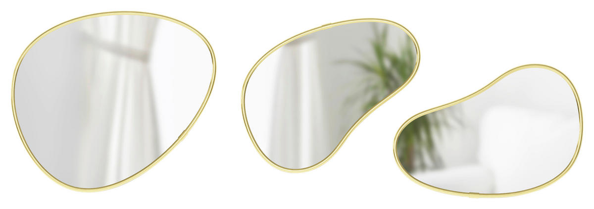 SPIEGELSET 25/30/1 cm    in  - Messingfarben, Design, Glas/Kunststoff (25/30/1cm) - Umbra