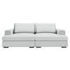 BIGSOFA in Cord Silberfarben  - Silberfarben/Schwarz, Design, Textil (223/80/158cm) - Lomoco