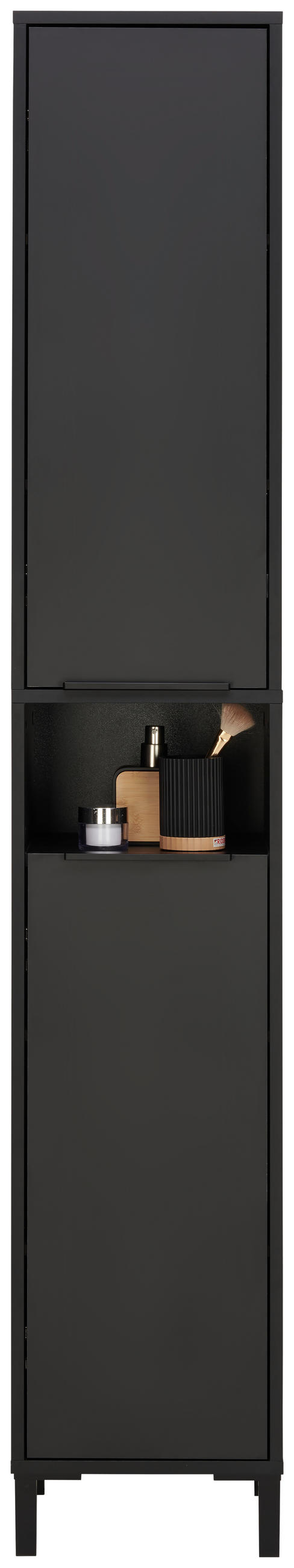 HOCHSCHRANK 33/176/33 cm  - Anthrazit/Schwarz, Basics, Holzwerkstoff/Kunststoff (33/176/33cm) - home24