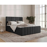 BOXBETT 180/200 cm  in Schwarz  - Schwarz, MODERN, Holz/Kunststoff (180/200cm) - MID.YOU