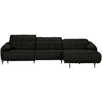 ECKSOFA in Echtleder Schwarz  - Schwarz, Design, Leder/Metall (313/165cm) - Emilio Belluti