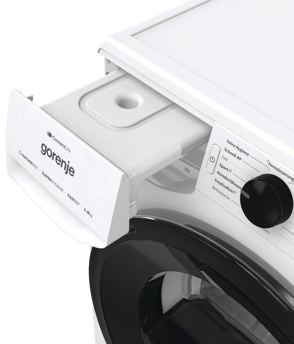 WÄRMEPUMPENTROCKNER DPNE82/GN  - Weiß, MODERN, Glas/Kunststoff (60/85/62,5cm) - Gorenje