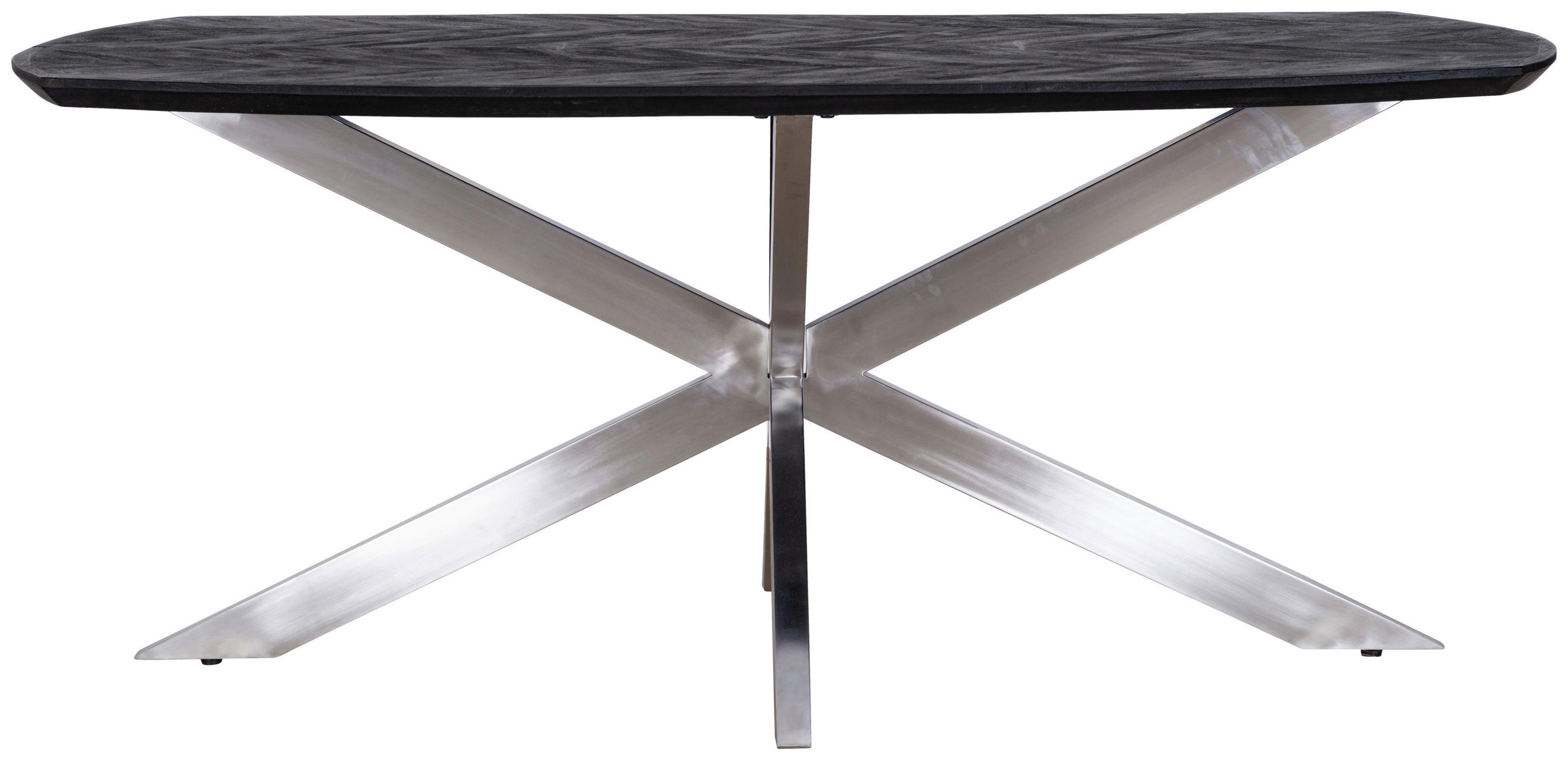 ESSTISCH in Holz, Metall  - Schwarz/Naturfarben, MODERN, Holz/Metall (180/76/100cm) - MID.YOU