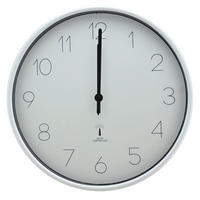 RÁDIÓVEZÉRELT ÓRA   - fehér, Basics, műanyag/Üveg (37,8/5,4cm) - Ambia Home