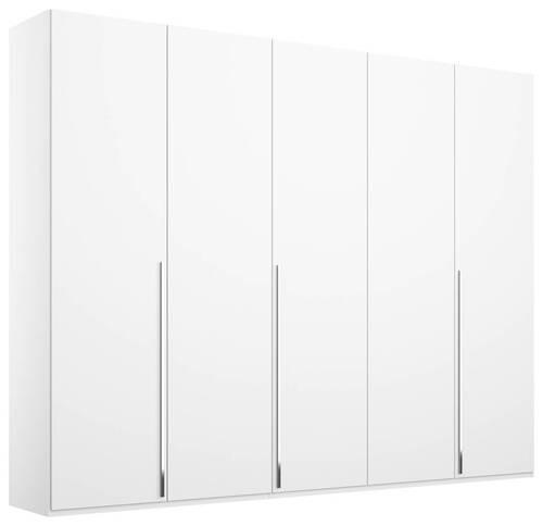 DREHTÜRENSCHRANK in Weiss  - Chromfarben/Weiss, Design, Holzwerkstoff/Metall (251/223/60cm) - home24