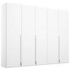 DREHTÜRENSCHRANK in Weiss  - Chromfarben/Weiss, Design, Holzwerkstoff/Metall (251/223/60cm) - home24