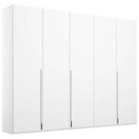 DREHTÜRENSCHRANK  in Weiß  - Chromfarben/Weiß, Design, Holzwerkstoff/Metall (251/223/60cm) - home24