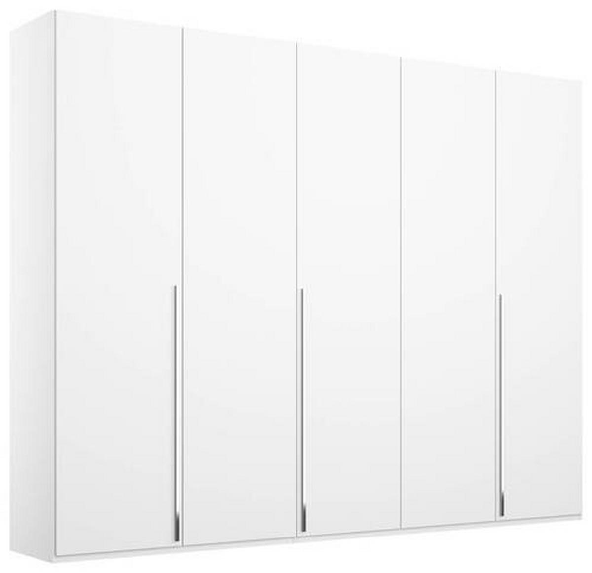 DREHTÜRENSCHRANK  in Weiß  - Chromfarben/Weiß, Design, Holzwerkstoff/Metall (251/223/60cm) - home24