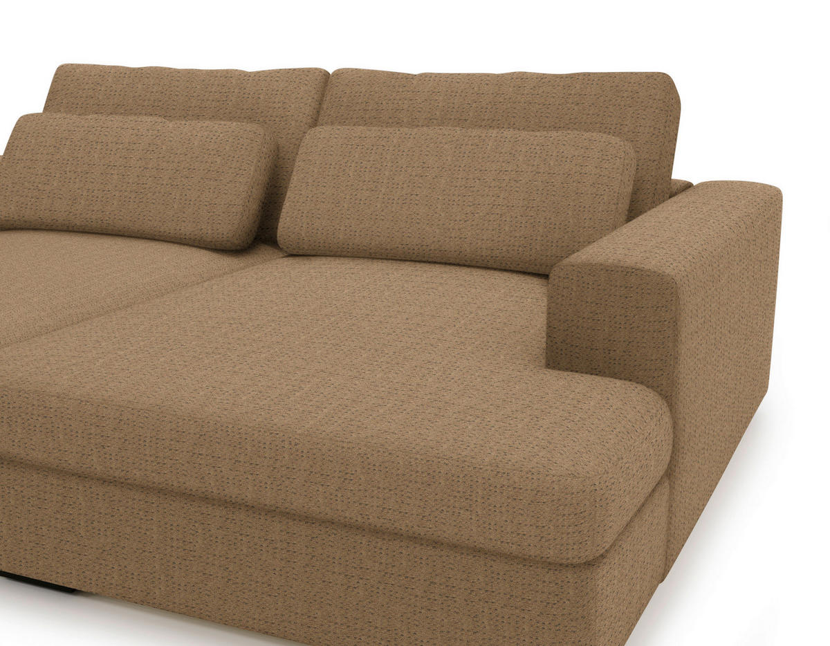 BIGSOFA in Chenille Rostfarben  - Rostfarben/Schwarz, Design, Textil (223/80/158cm) - Lomoco
