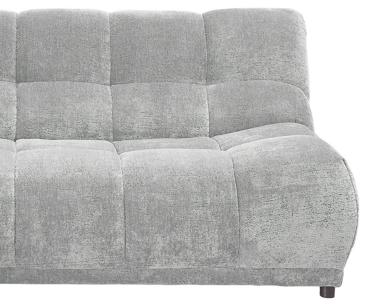 ECKSOFA Chenille Silberfarben  - Silberfarben/Schwarz, Modern, Kunststoff/Textil (250/284cm) - Livetastic