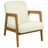 SESSEL in Bouclé Creme  - Creme, KONVENTIONELL, Holz/Textil (59/76/81cm) - Novel