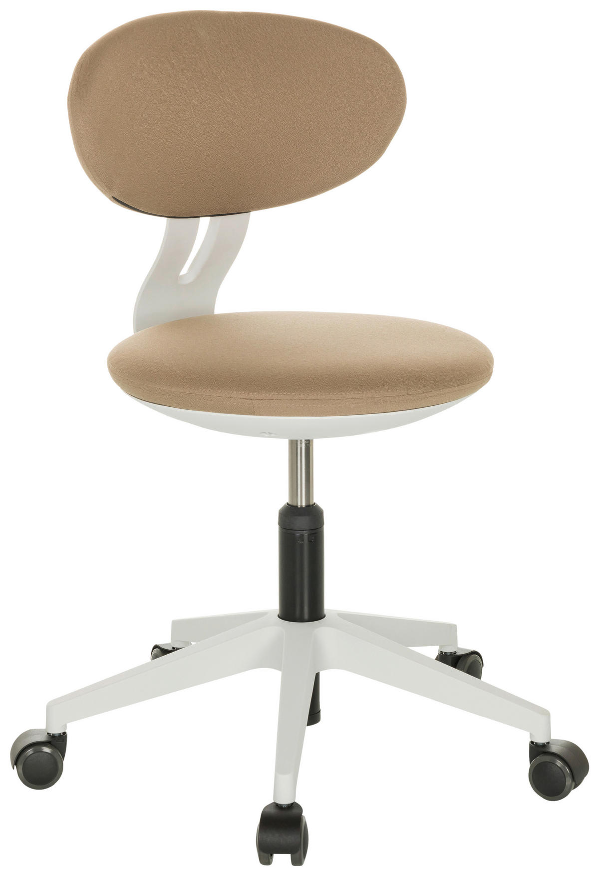 JUGENDDREHSTUHL Beige  - Beige/Weiß, Basics, Kunststoff/Textil (42/66-87/52cm) - MID.YOU