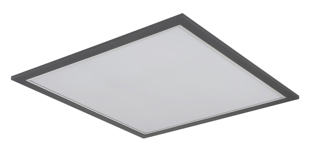 LED-DECKENLEUCHTE    44,5/44,5/6 cm  - Chromfarben/Weiss, Konventionell, Kunststoff/Metall (44,5/44,5/6cm) - Globo