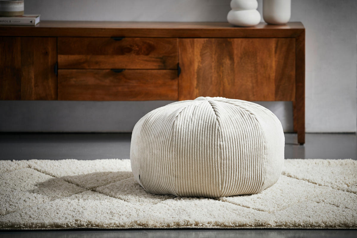 TABURE IZ BLAGA, tekstil  - naravne barve, Design, tekstil (60/30/60cm) - Carryhome