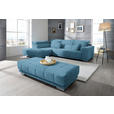 ECKSOFA  in Mikrofaser Pastellblau  207/301 cm  - Chromfarben/Pastellblau, Design, Textil/Metall (207/301cm) - Xora