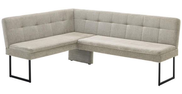 ECKBANK 155/213 cm  in Beige  - Beige/Schwarz, Design, Textil/Metall (155/213cm) - Novel
