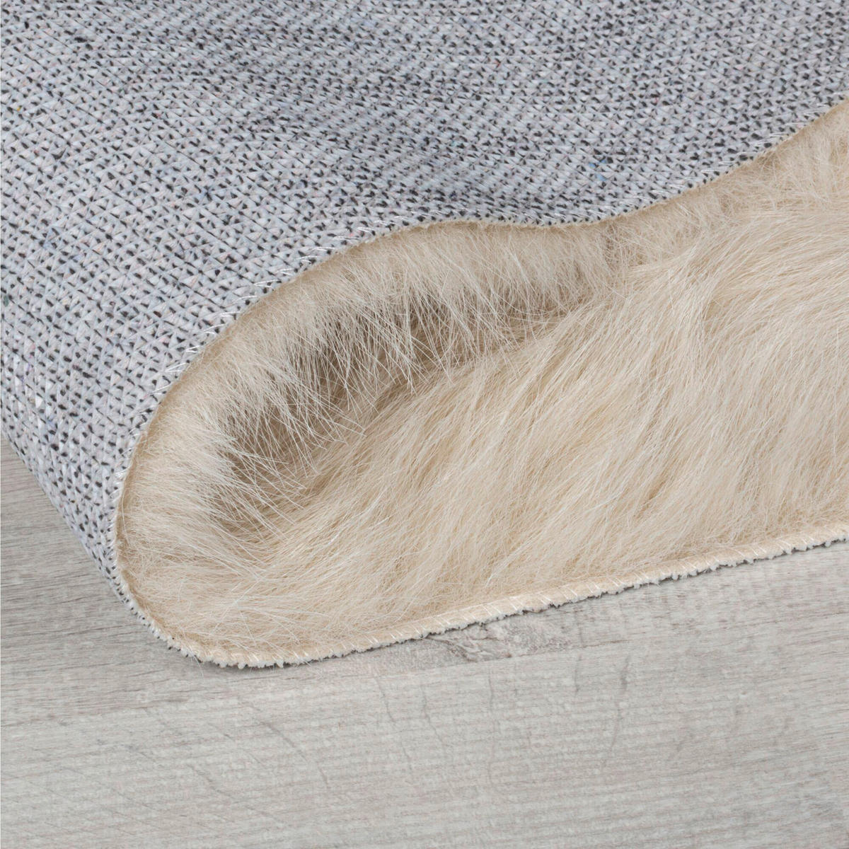 WEBTEPPICH 180/290 cm WAFFLE FAUX FUR Creme  - Creme, KONVENTIONELL, Textil (180/290cm)