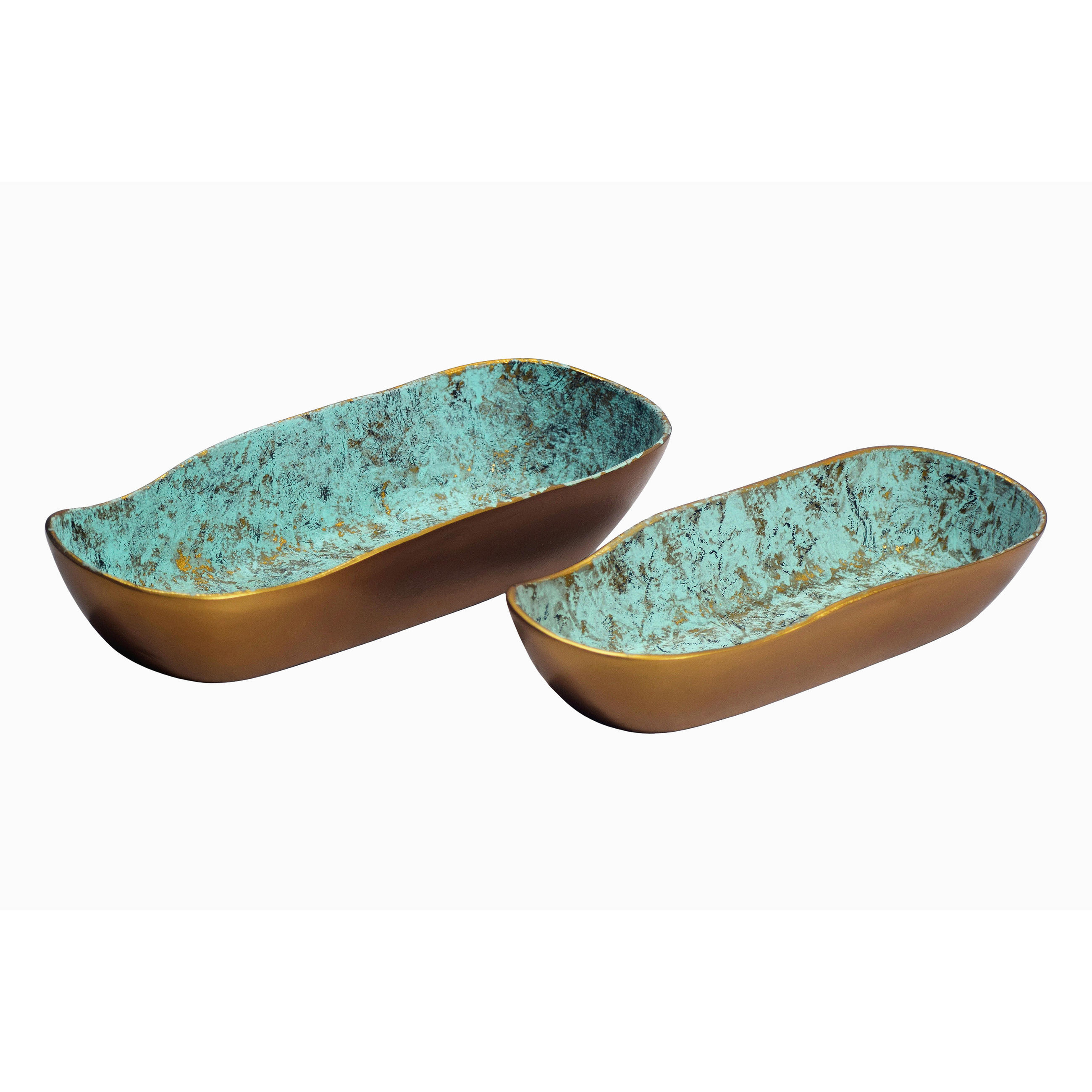 OKRASNA SKLEDA     40/16/8 cm         - zlate barve, Design, kovina (40/16/8cm) - Livetastic