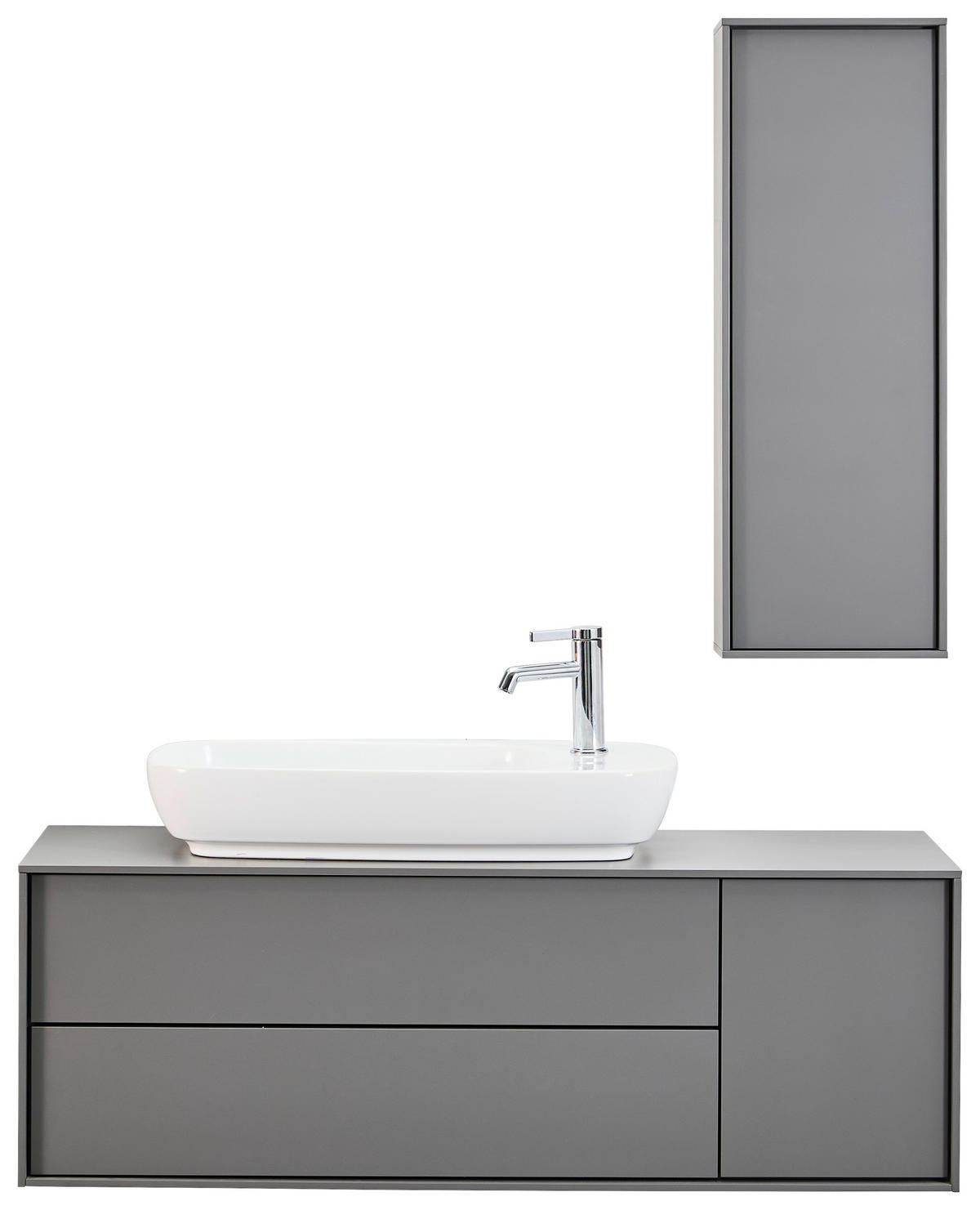 WASCHTISCHKOMBI 120 cm  - Weiss Hochglanz/Anthrazit, Modern, Keramik/Holzwerkstoff (120cm) - Welnova