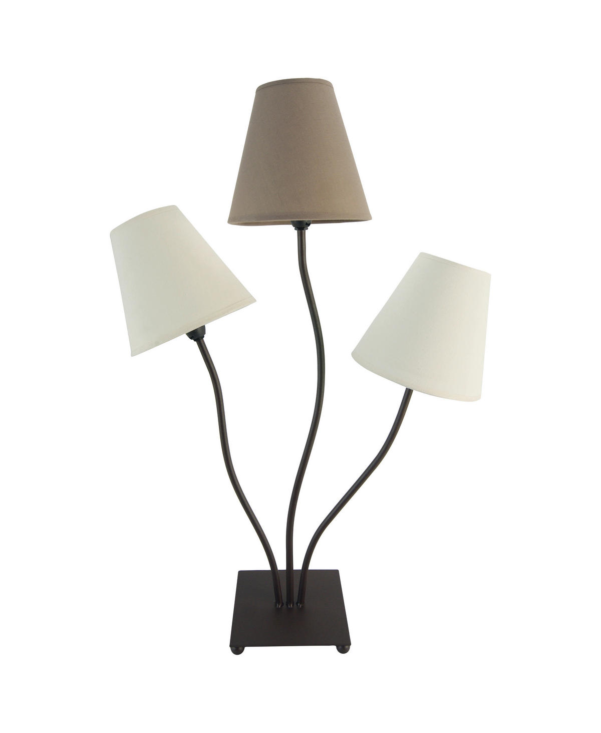 TISCHLEUCHTE   - Beige/Braun, LIFESTYLE, Textil/Metall (41/16cm) - Näve