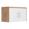 AUFSATZSCHRANK 72/43/36 cm   - Silberfarben/Eiche Wotan, KONVENTIONELL, Holzwerkstoff/Kunststoff (72/43/36cm) - Xora