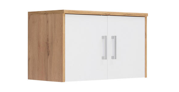 AUFSATZSCHRANK 72/43/36 cm   - Silberfarben/Eiche Wotan, KONVENTIONELL, Holzwerkstoff/Kunststoff (72/43/36cm) - Xora