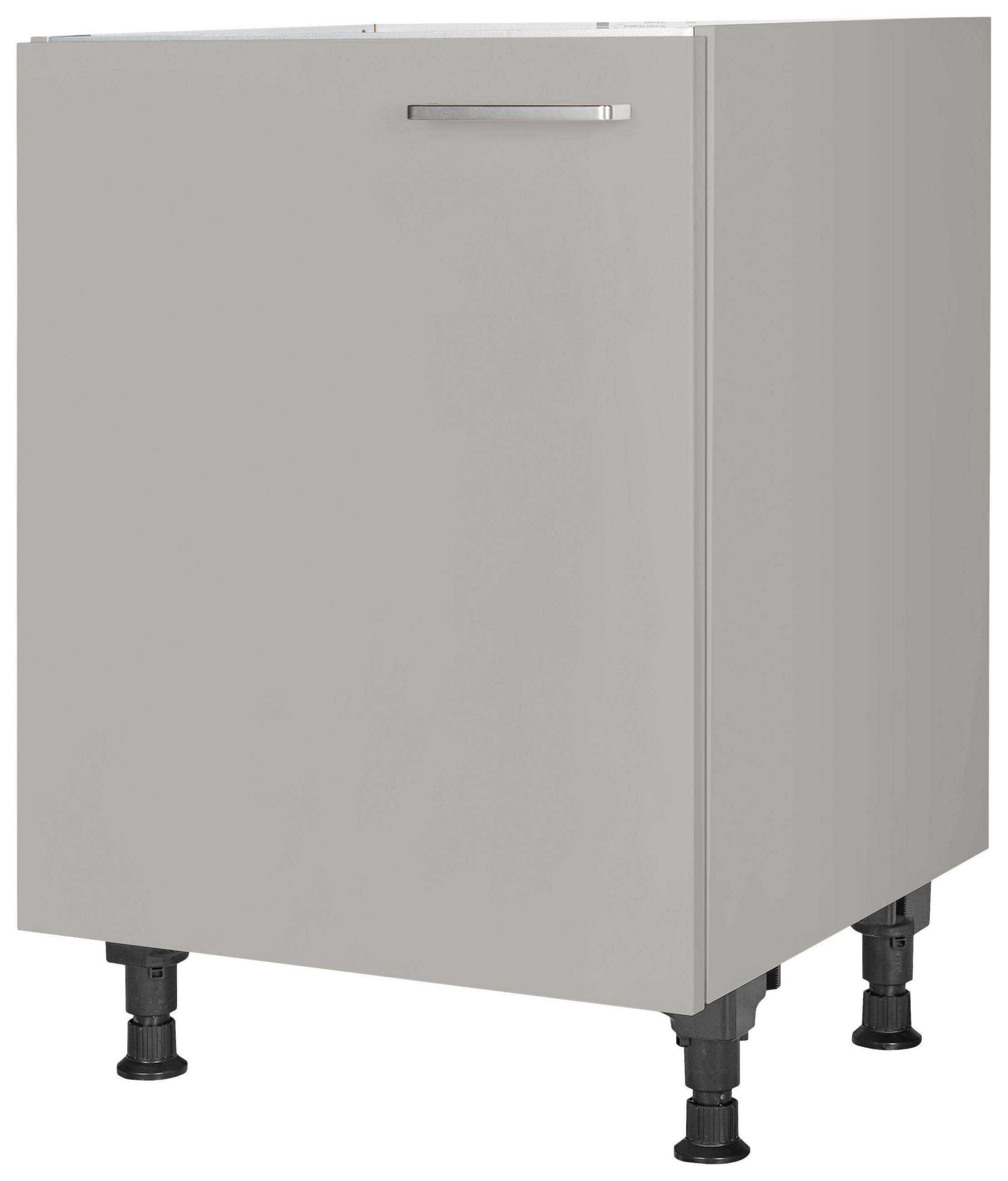 SPÜLENUNTERSCHRANK 60/87/56 cm  in Grau  - Edelstahlfarben/Grau, MODERN, Holzwerkstoff/Metall (60/87/56cm) - Nobilia